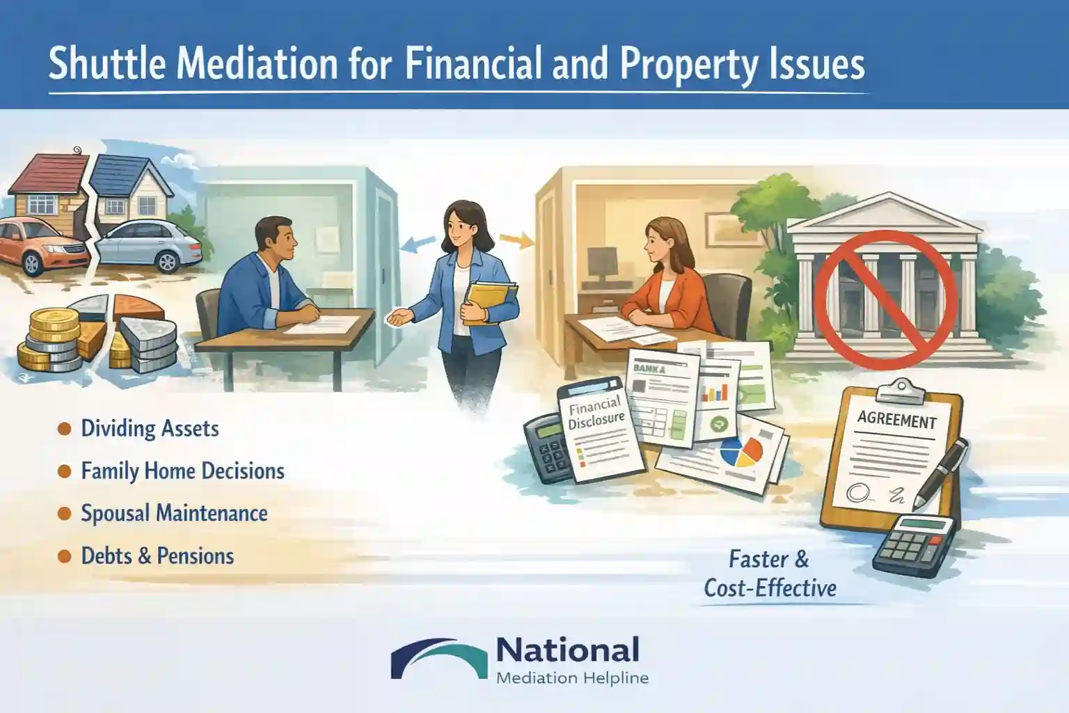 Shuttle Mediation for Financial and Property Issues Greater London